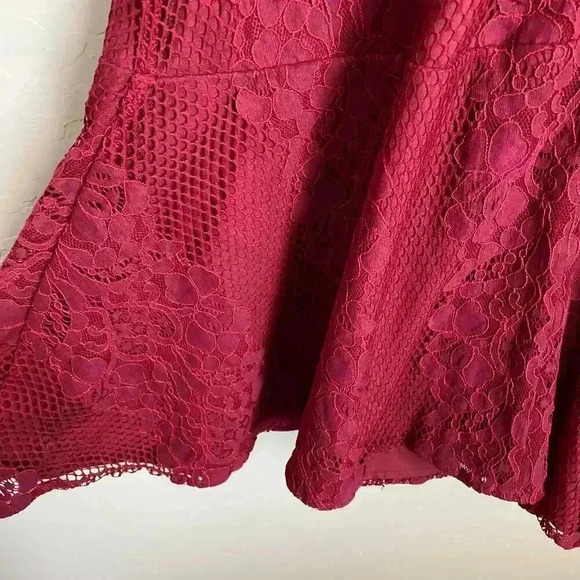 Adelyn Rae Red Lace Skater Dress Size Large - Picture 11 of 16